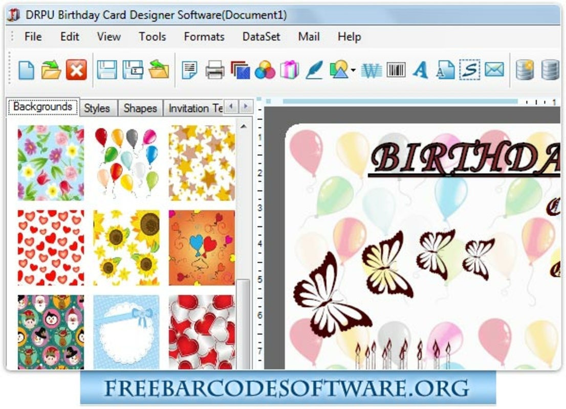 Birthday Card Designing Software 8.2.0.1 for Windows Screenshot 1