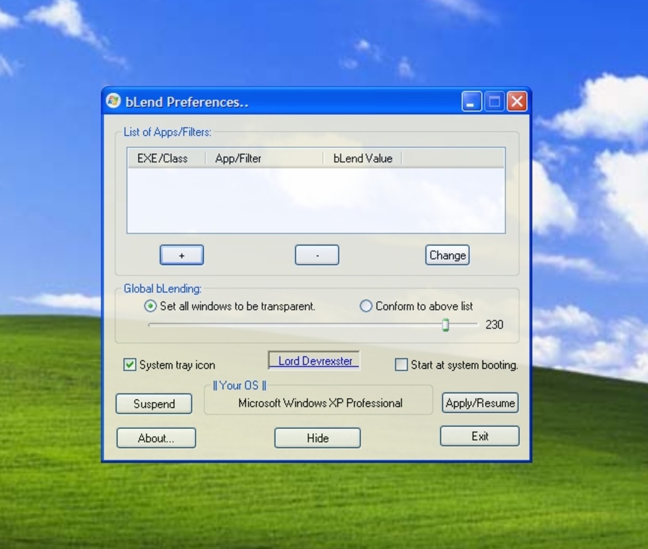 bLend 0.1 for Windows Screenshot 1