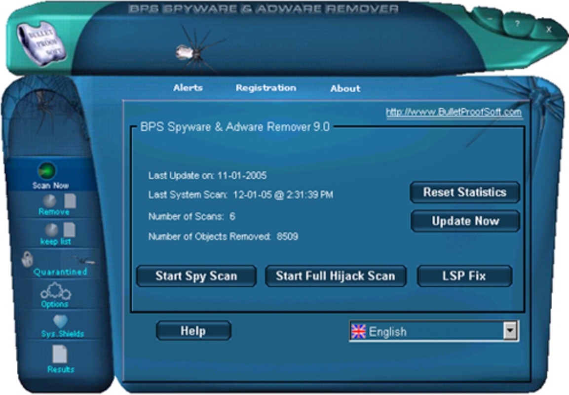 BPS SpyWare Adware Remover 9.4.0.1 feature