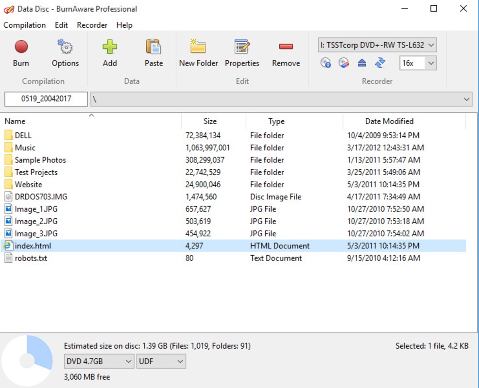 BurnAware Free 17.5 for Windows Screenshot 1