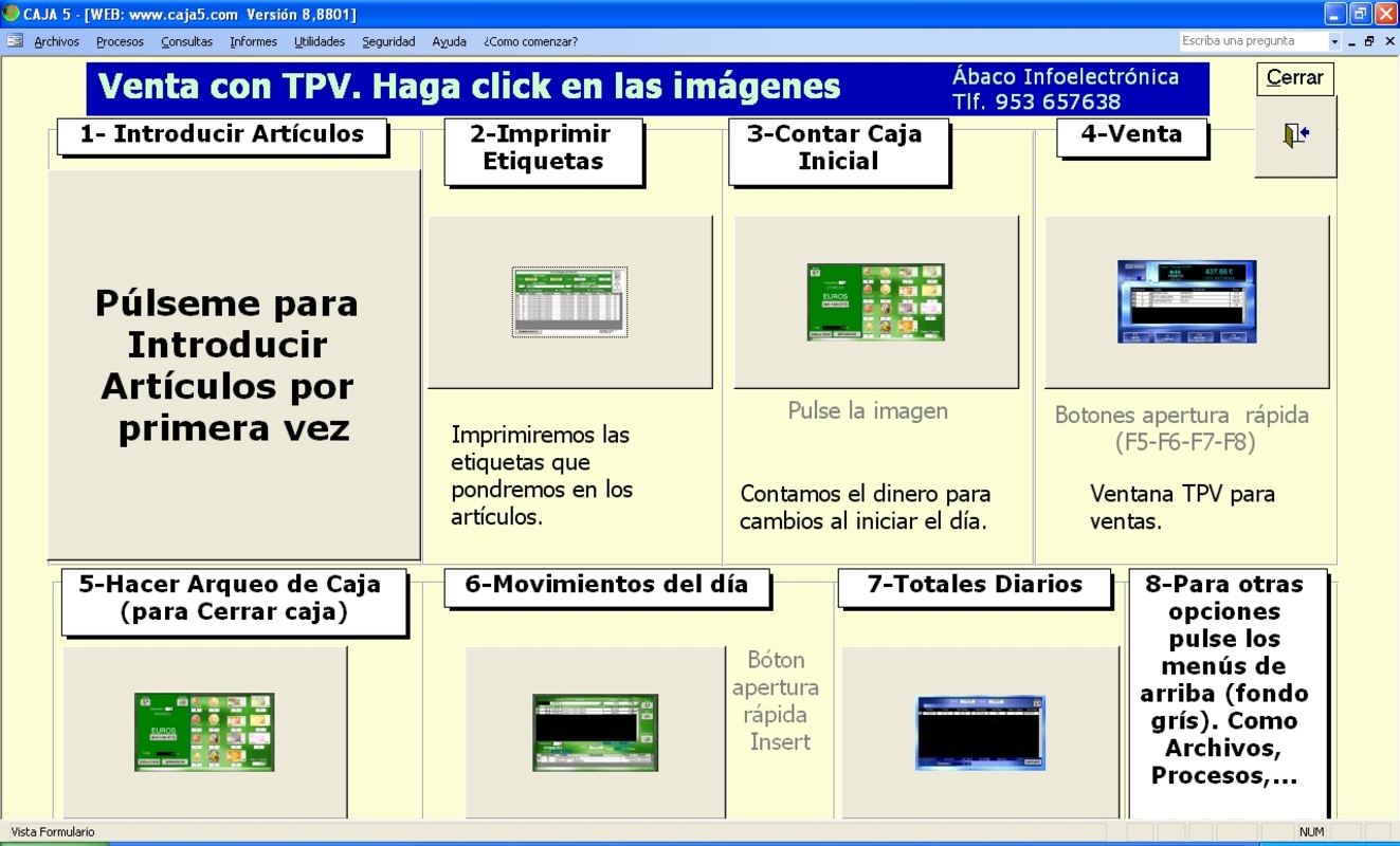 Caja 5 TPV 8.8801I for Windows Screenshot 1