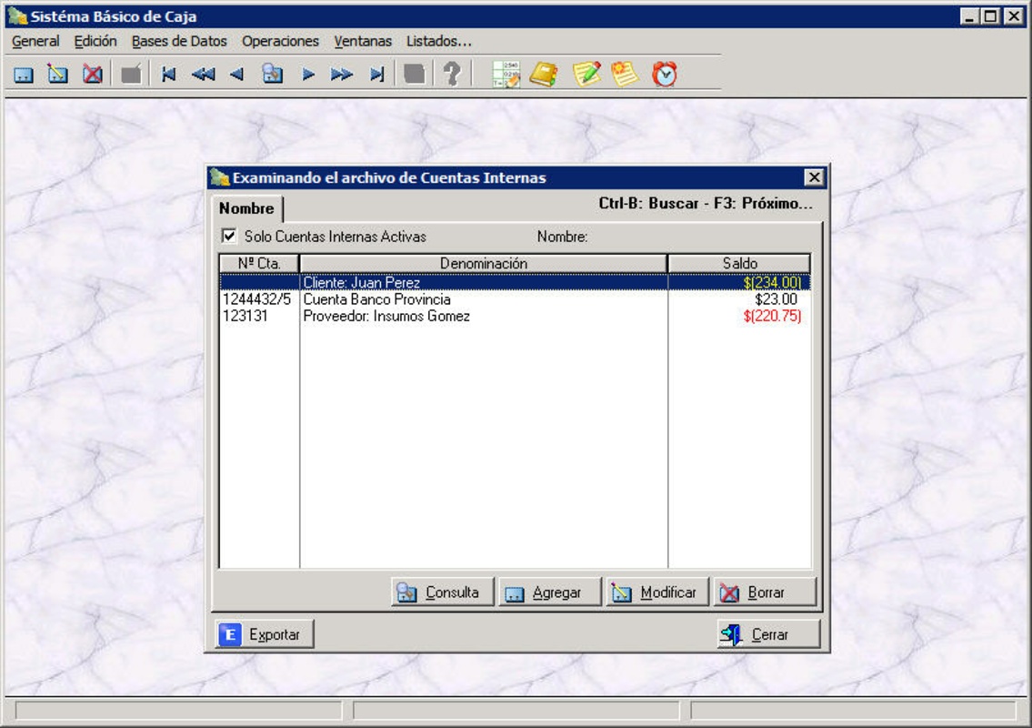 Caja Basica 4.0 for Windows Screenshot 1