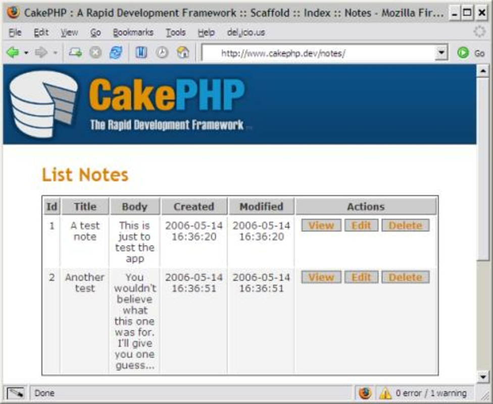 CakePHP 3.9.10 for Windows Screenshot 1
