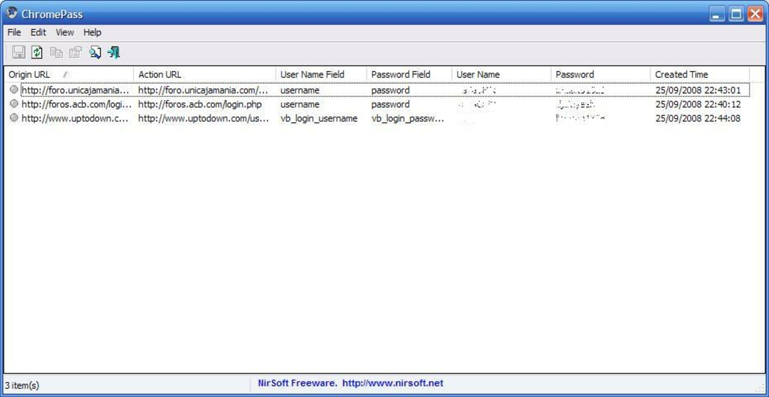 ChromePass 1.56 for Windows Screenshot 1