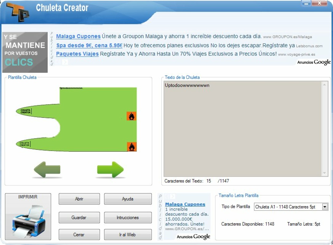Chuleta Creator 2.2 for Windows Screenshot 1