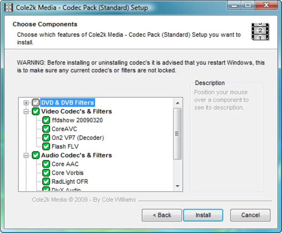 Cole2k Media Standard 8.0.4 for Windows Screenshot 1