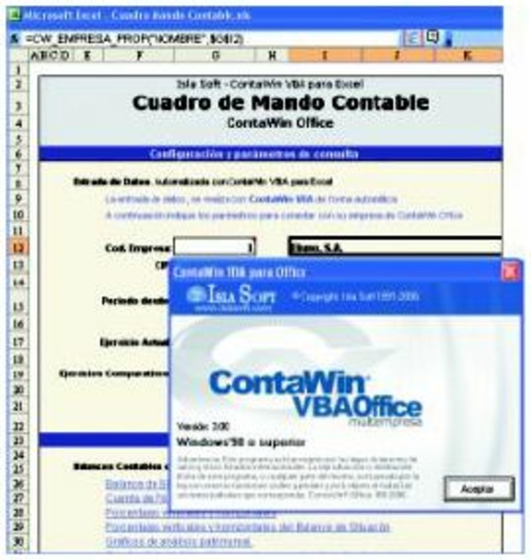 ContaWin Office 2006 feature