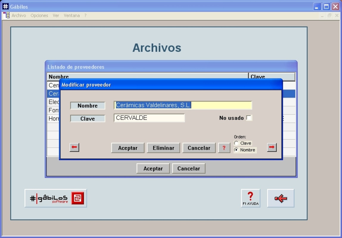 Control de Obras y Personal 4.5 for Windows Screenshot 1