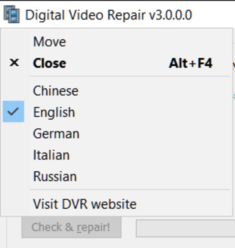 Digital Video Repair 3.7.0.0 feature