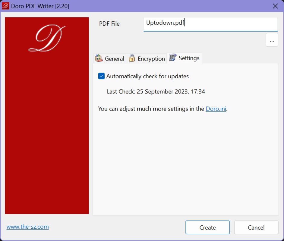 Doro PDF Writer 2.22 for Windows Screenshot 2