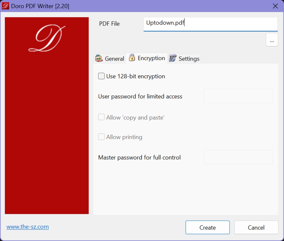 Doro PDF Writer 2.22 for Windows Screenshot 3