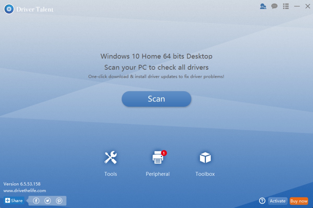 Driver Talent 8.1.11.40 for Windows Screenshot 1