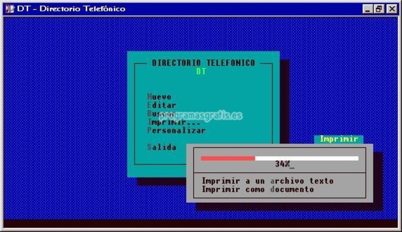 DT-Directorio Telefonico 3.03 for Windows Screenshot 1