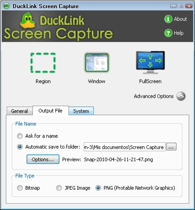 DuckLink Screen Capture 2.7 for Windows Screenshot 1