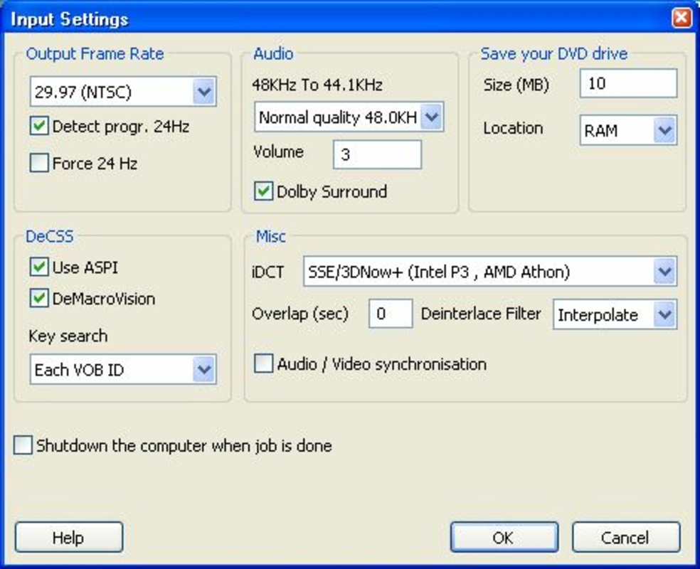 DVD Audio Ripper 4.0.83.0718 feature