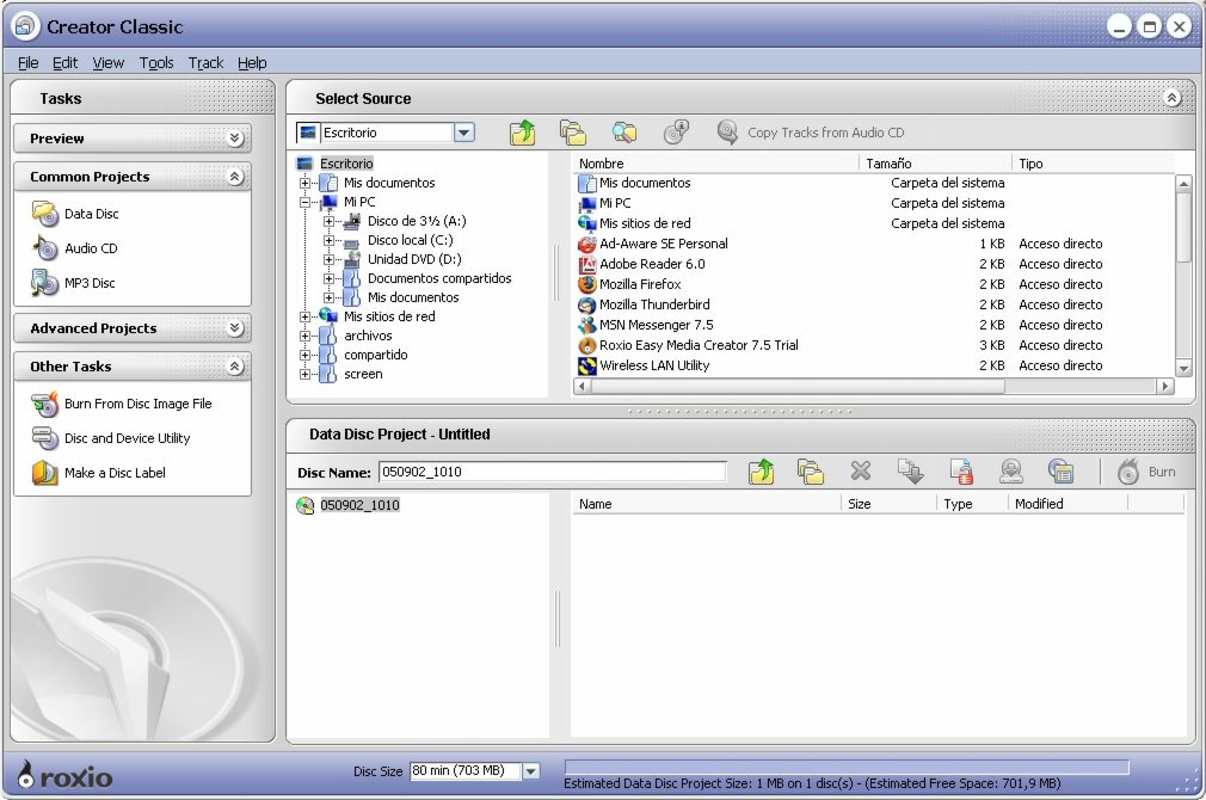 Easy Media Creator 7.5 for Windows Screenshot 2