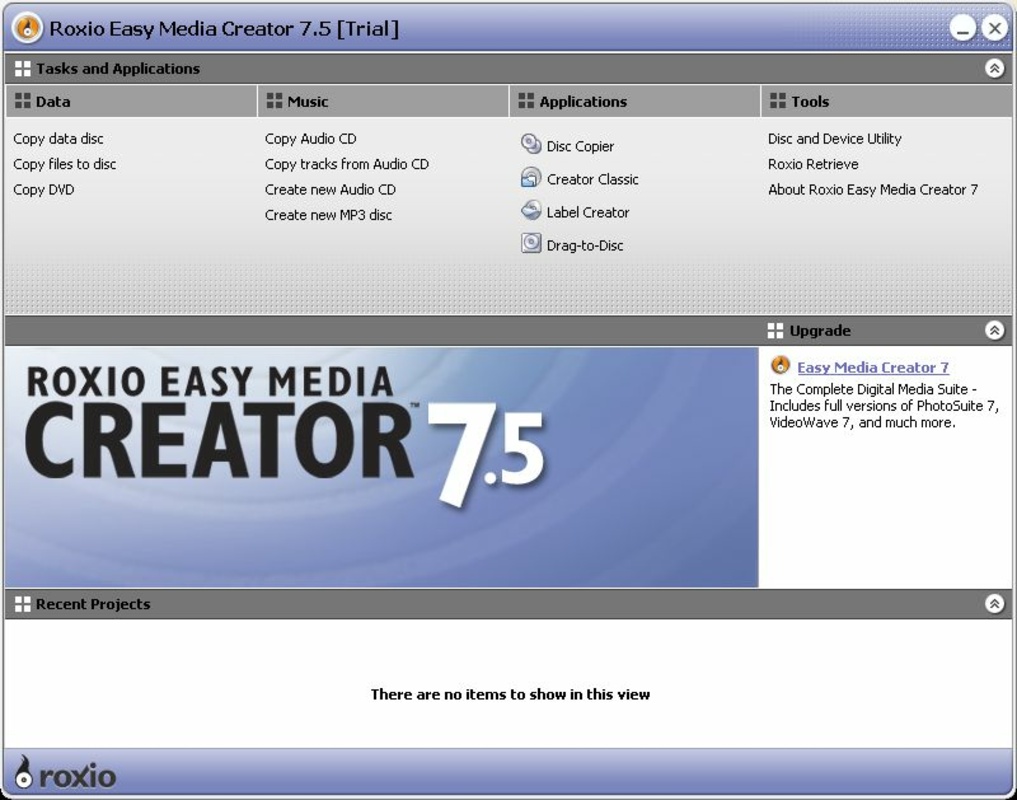 Easy Media Creator 7.5 for Windows Screenshot 4