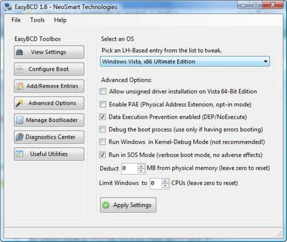 EasyBCD 2.4 for Windows Screenshot 10