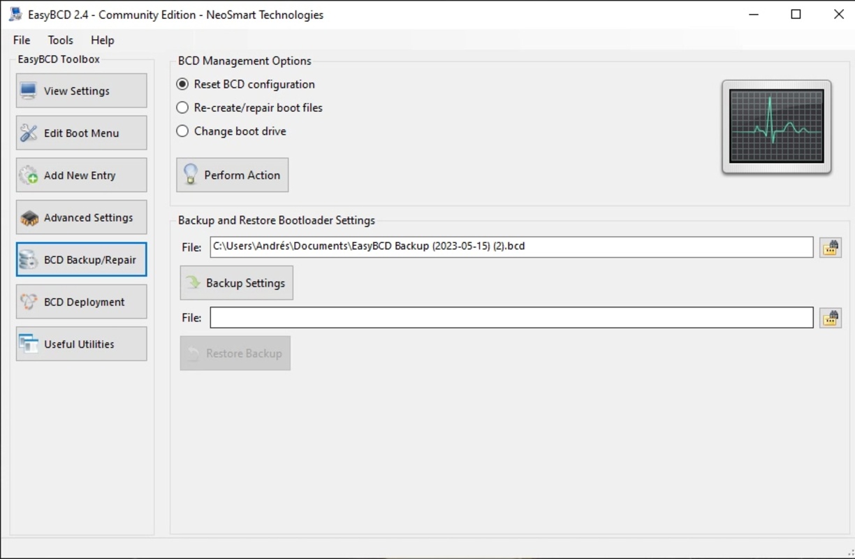 EasyBCD 2.4 for Windows Screenshot 7