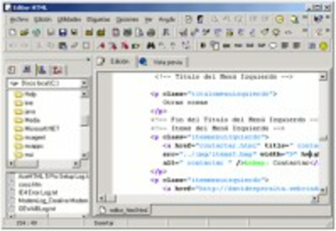 Editor HTML 0.0.2.1 beta for Windows Screenshot 1