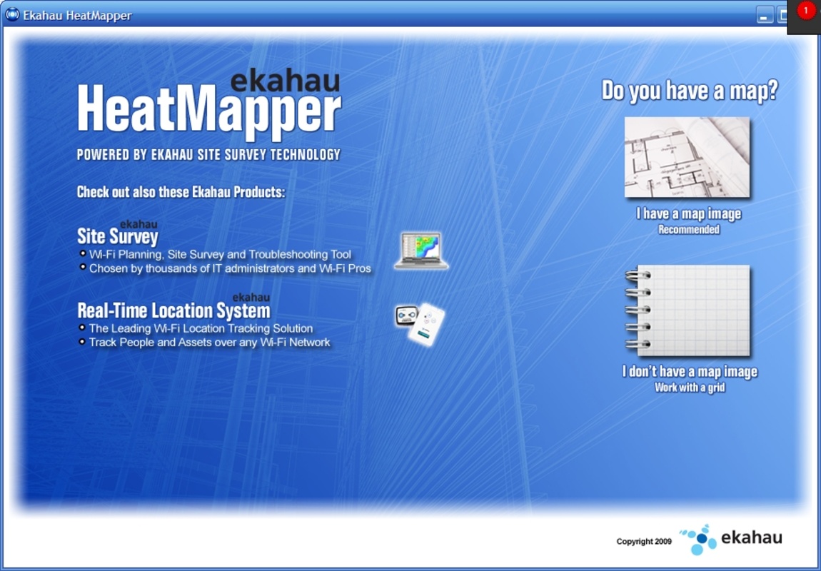 Ekahau HeatMapper 1.0.2 for Windows Screenshot 1