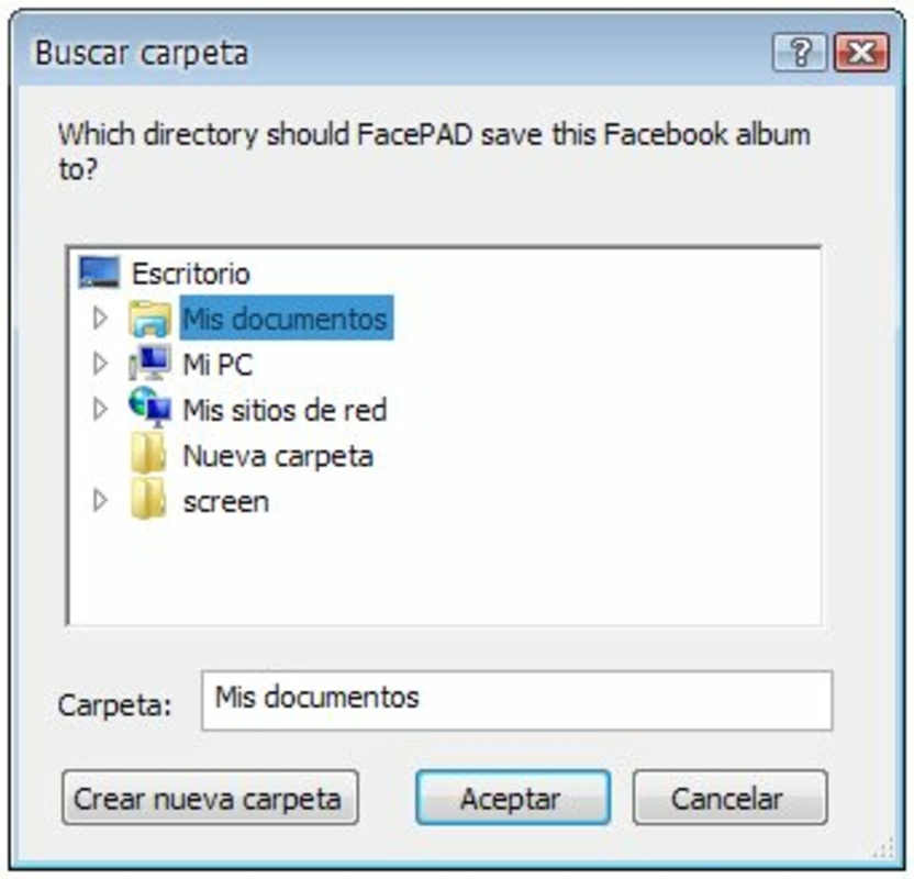 FacePAD: Facebook Photo Album Downloader 0.8.1 for Windows Screenshot 1