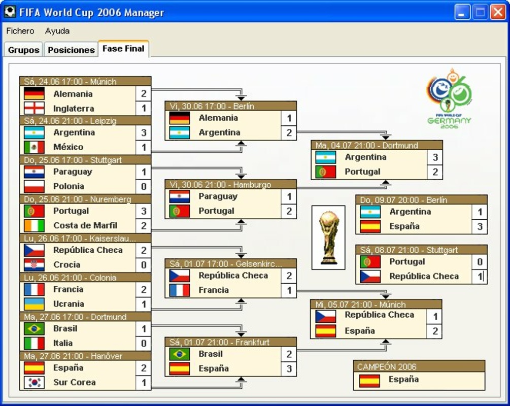 FIFA World Cup 2006 Manager 1.2 for Windows Screenshot 1
