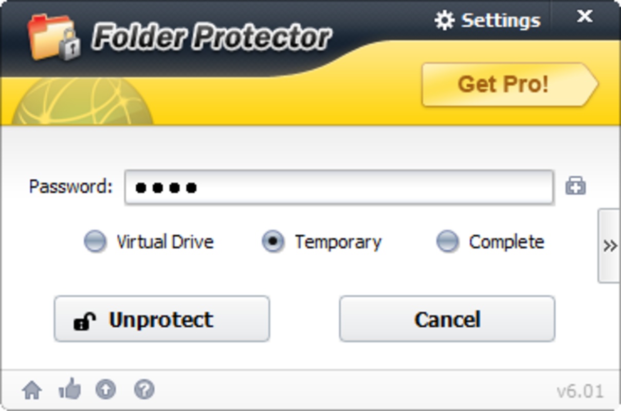 Folder-Protector 7.0 for Windows Screenshot 1