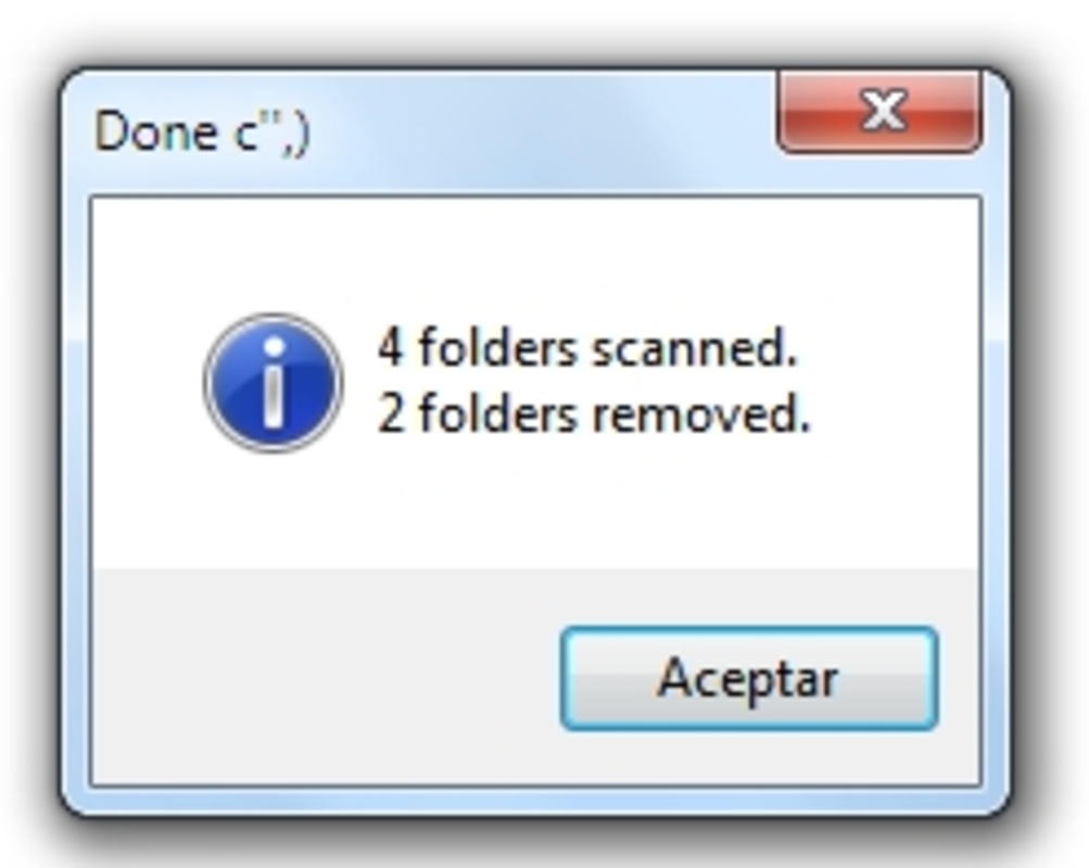 Folder Vanity Remover 1.5 for Windows Screenshot 1