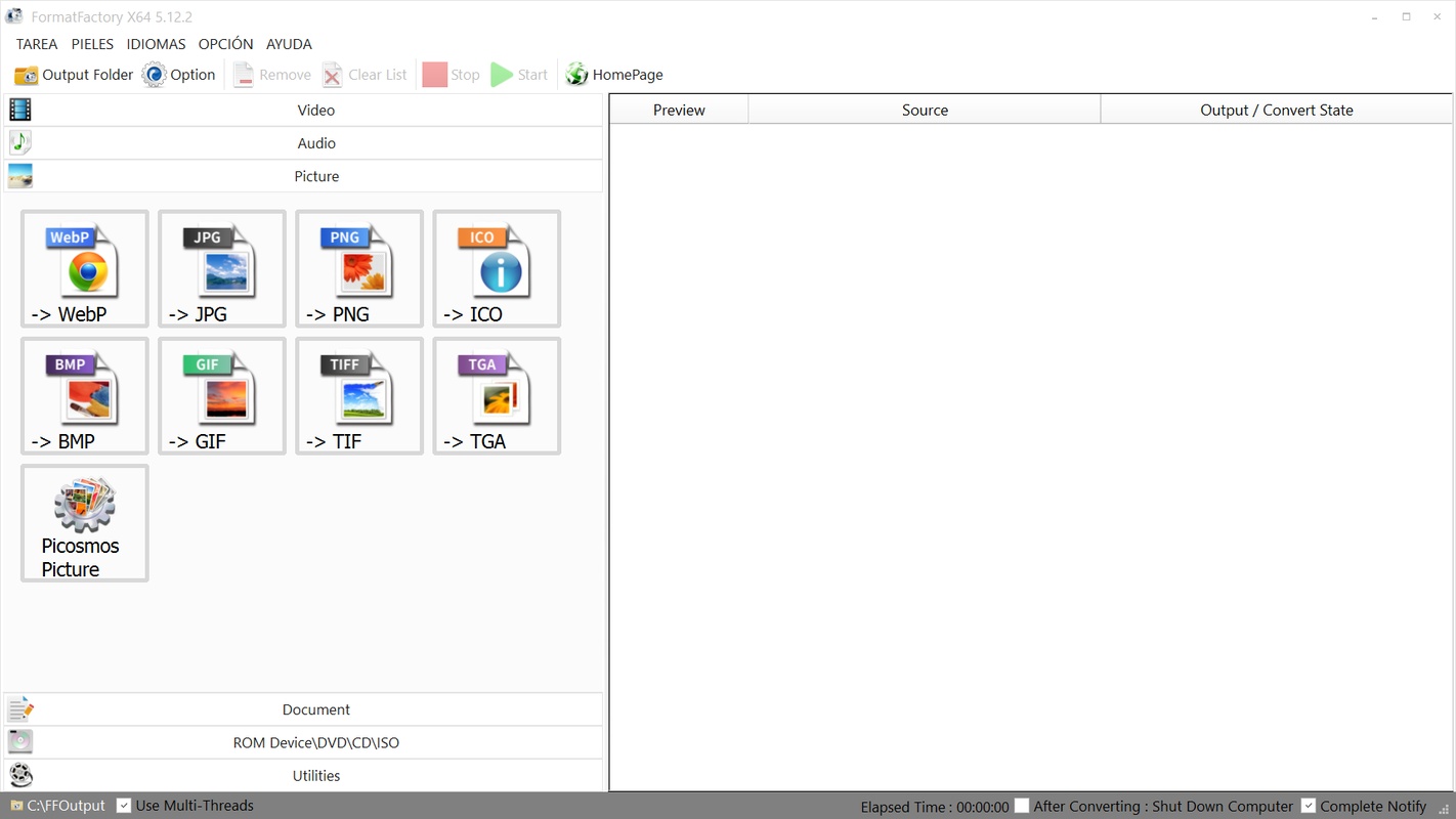 FormatFactory 5.17.0.0 for Windows Screenshot 2