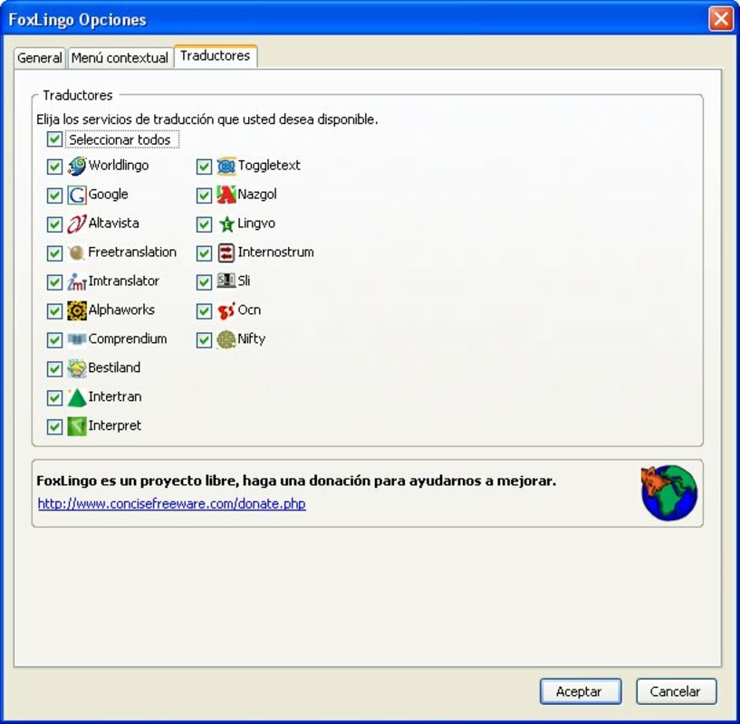 FoxLingo 2.6.4 for Windows Screenshot 1