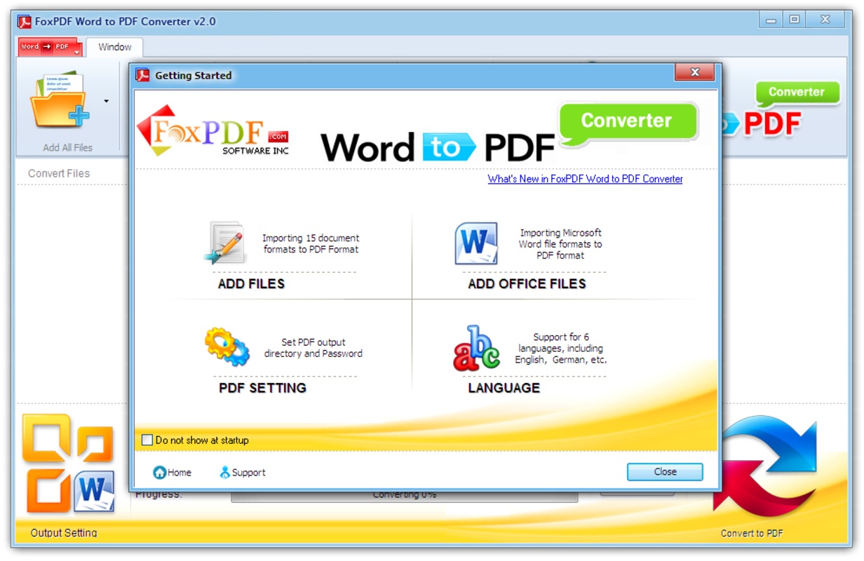 FoxPDF Word to PDF Converter 3.0.0.0 feature