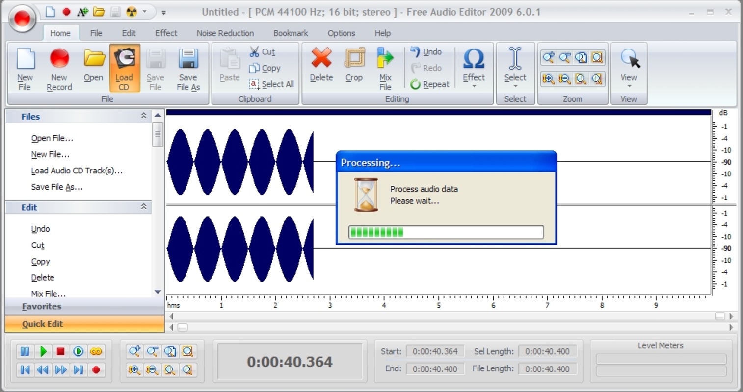 Free Audio Editor 2014 for Windows Screenshot 1