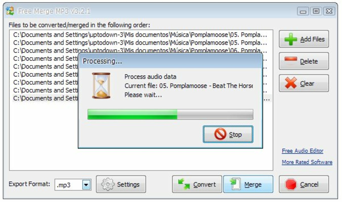 Free Merge MP3 6.0.2 for Windows Screenshot 1