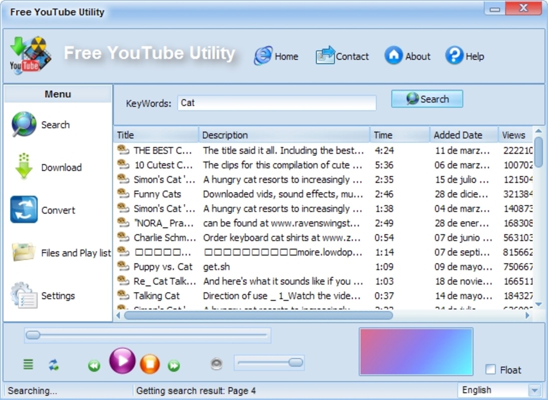 Free YouTube Utility 2.11 feature