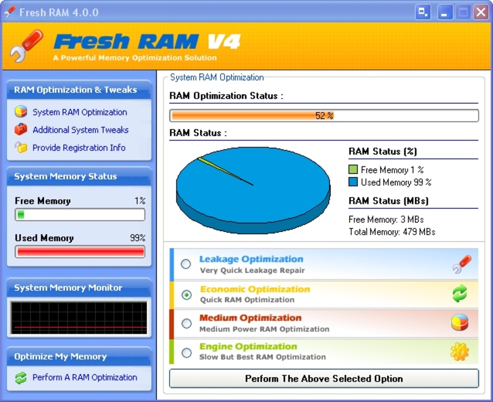 Fresh RAM 5.0.0 for Windows Screenshot 1