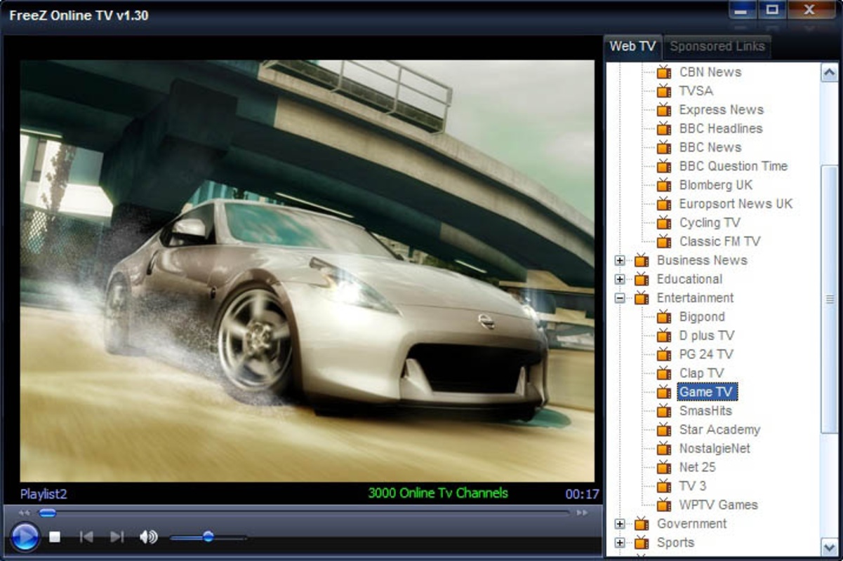 FreeZ Online TV 1.30 for Windows Screenshot 1