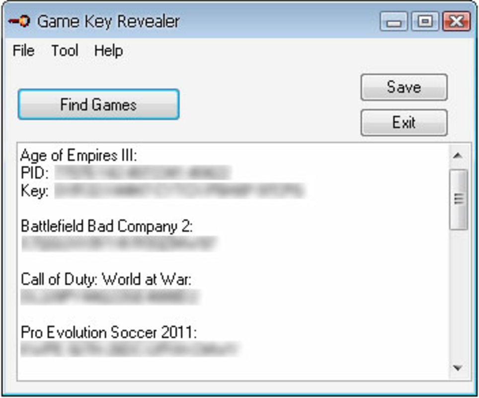 Game Key Revealer 1.6.32 feature