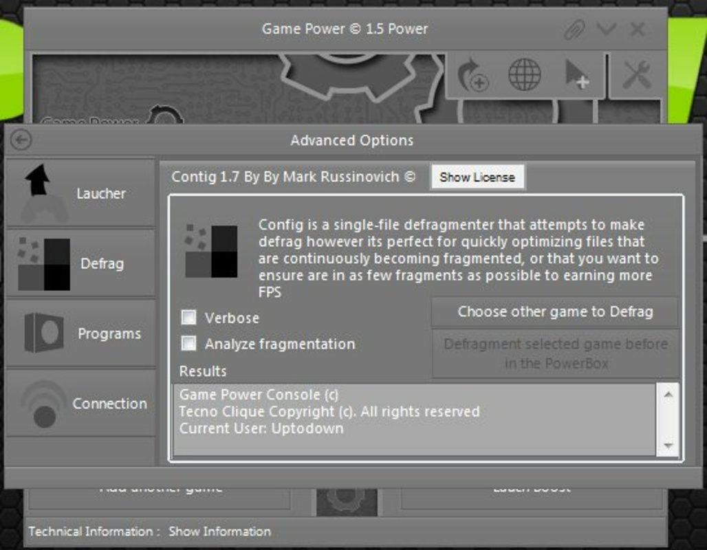 Game Power 0.5 Beta for Windows Screenshot 1
