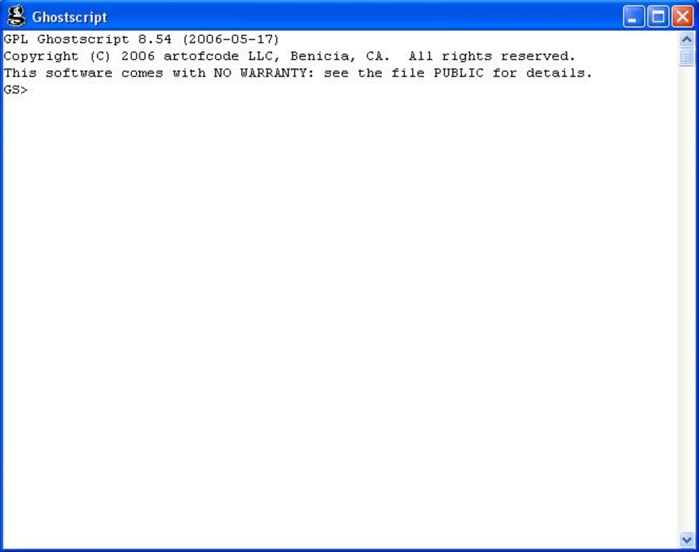 Ghostscript 10.02.1 for Windows Screenshot 1