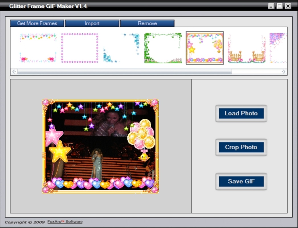 Glitter Frame GIF Maker 1.5 for Windows Screenshot 1