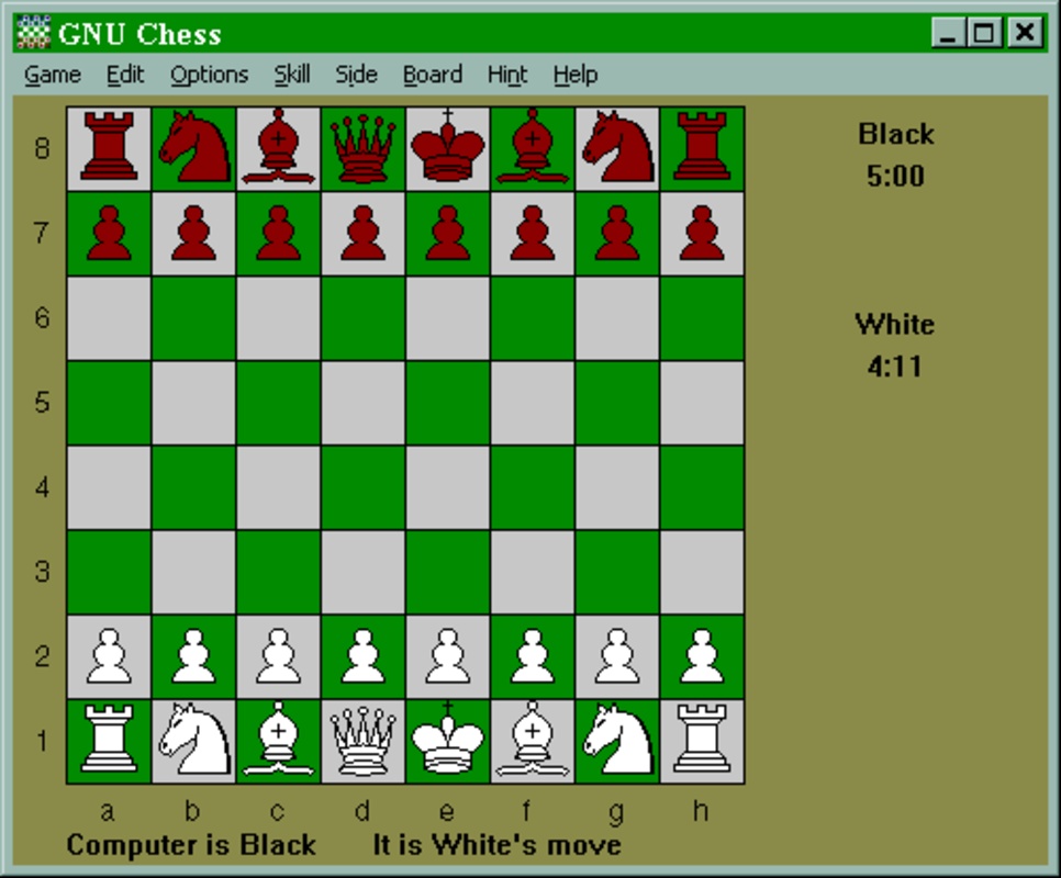 GNU Chess 6.2.5 for Windows Screenshot 1