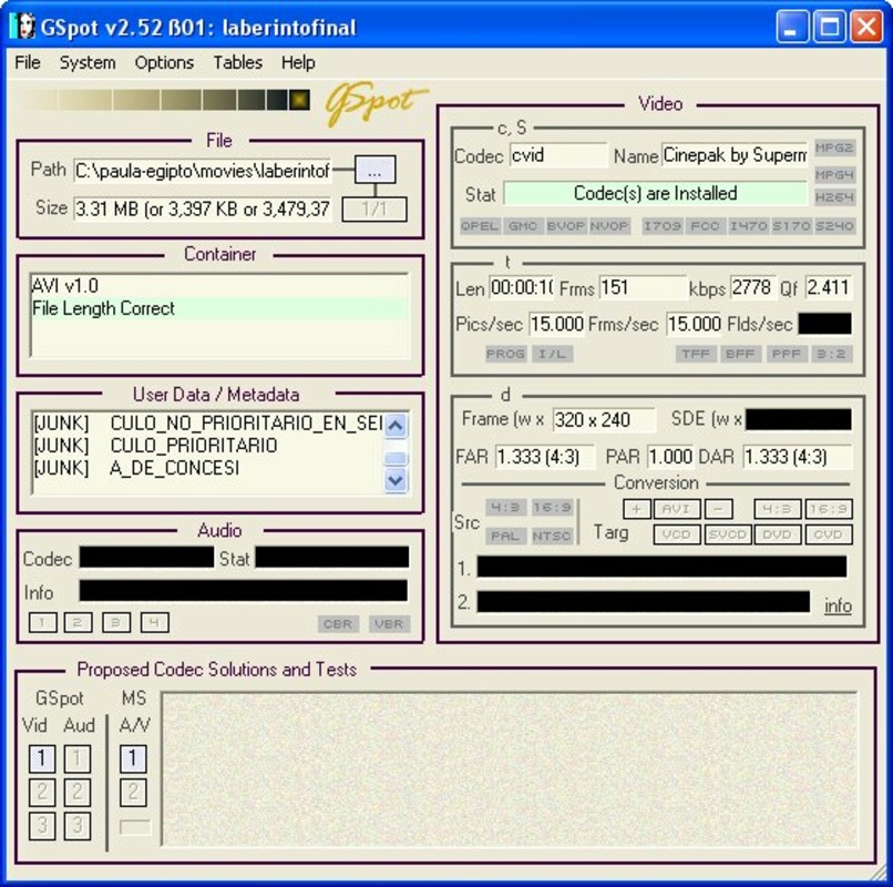 GSpot 2.70a for Windows Screenshot 1