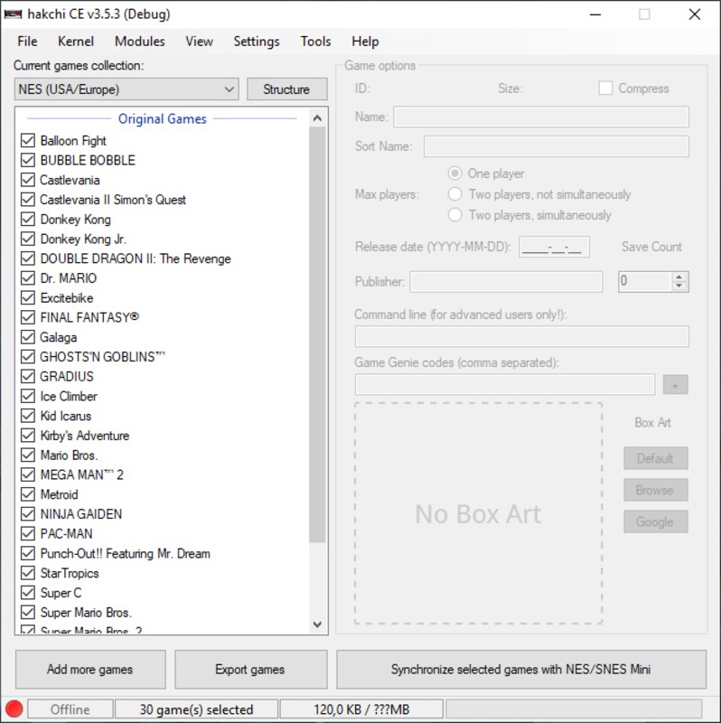 Hakchi2 CE 3.9.3 for Windows Screenshot 1