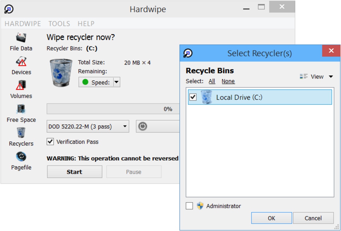 Hardwipe 5.2.1 for Windows Screenshot 1