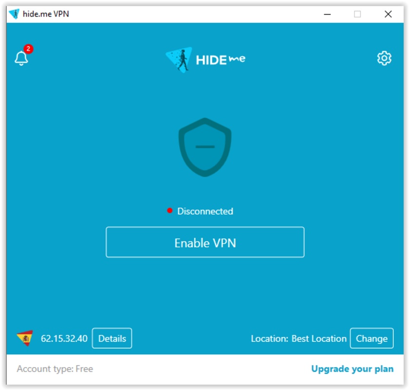 Hide.me VPN 3.16.0 for Windows Screenshot 1