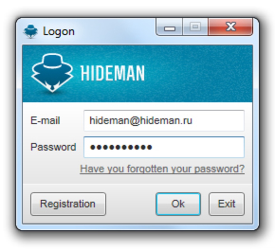 Hideman 1.4 for Windows Screenshot 1