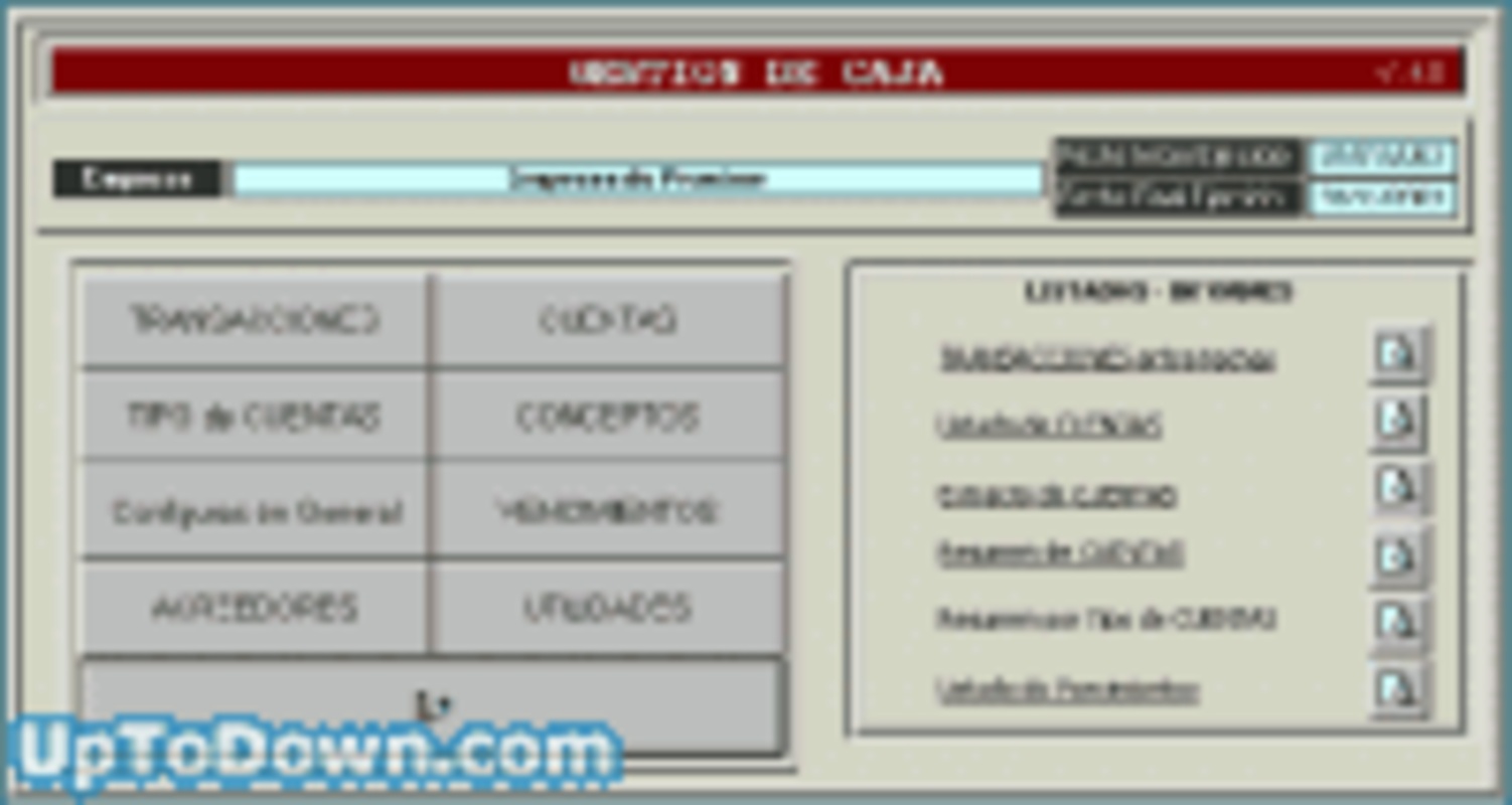 Hoja de Caja 4.0 for Windows Screenshot 1