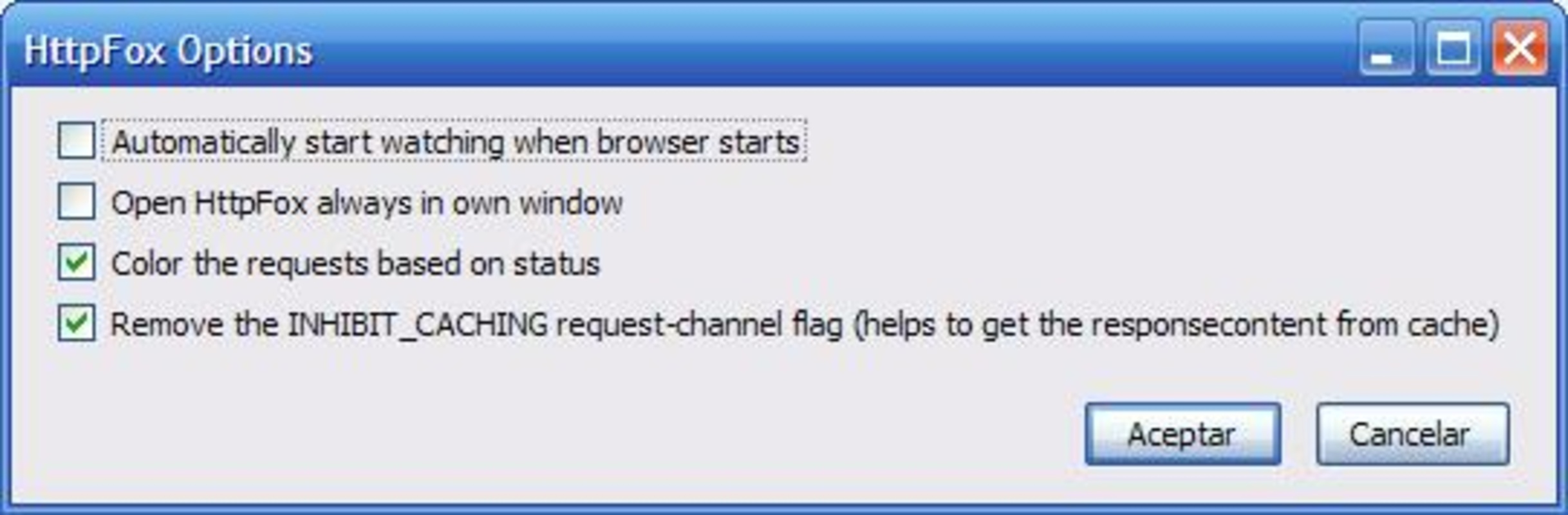 HttpFox 0.8.1 for Windows Screenshot 1