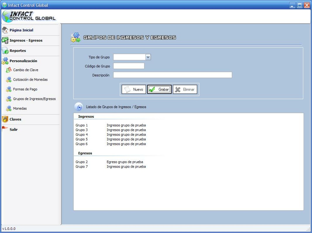 Infact Control Global 1.2.0 for Windows Screenshot 1